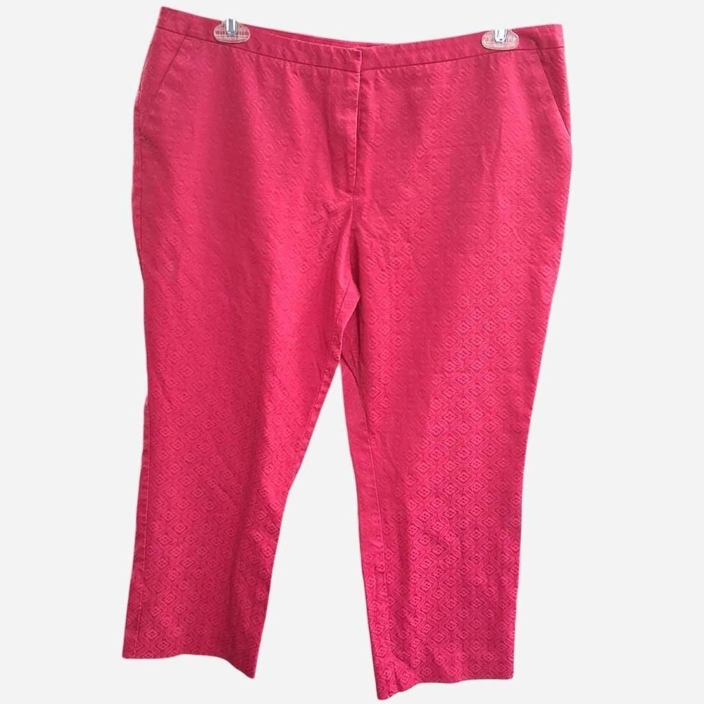 Pink Worthington Women's Textured Capri Pants Size 16